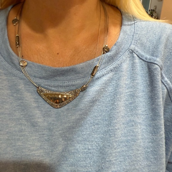 Unique Two Tone Necklace - Picture 2 of 9